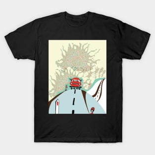 Alien Red Car T-Shirt